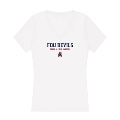 FDU Florham - NCAA Men's Track & Field : Jason Nonnenmacher - Women's V-Neck T-Shirt-0