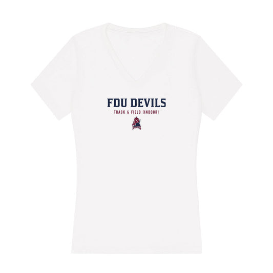 FDU Florham - NCAA Men's Track & Field : Jason Nonnenmacher - Women's V-Neck T-Shirt-0