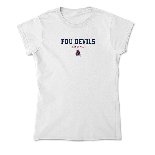 FDU - NCAA Baseball : Evan Sabo - Soft Style Women’s T-Shirt-0