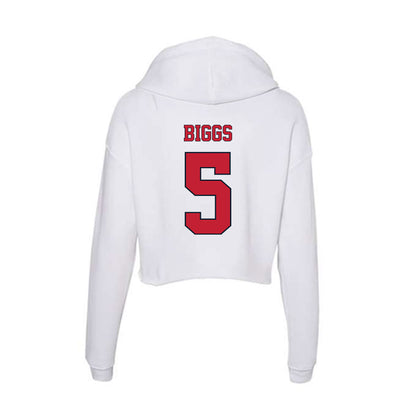St. Johns - NCAA Men's Soccer : Antonio Biggs - Women's Crop Fleece Hoodie-1