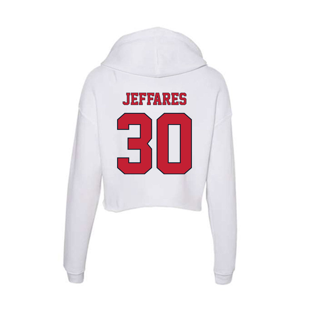 St. Johns - NCAA Men's Lacrosse : AJ Jeffares - Women's Crop Fleece Hoodie-1