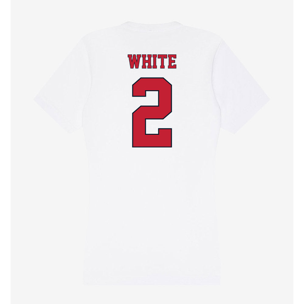 St. Johns - NCAA Women's Volleyball : Kendall White - Women's V-Neck T-Shirt-1