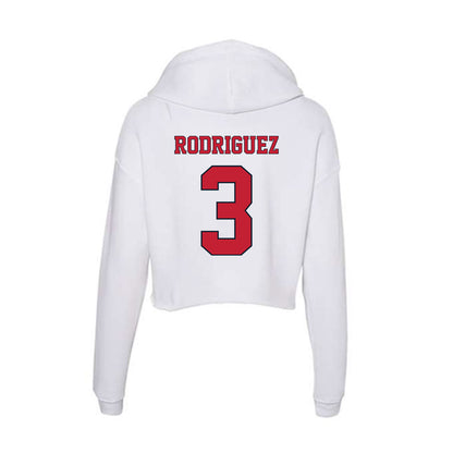 St. Johns - NCAA Women's Volleyball : Angelica Rodriguez - Women's Crop Fleece Hooded Sweatshirt-1