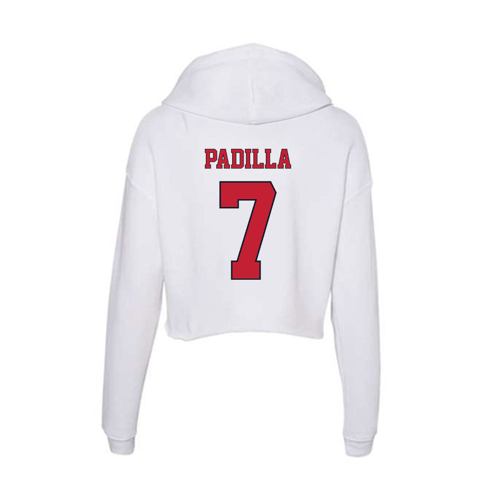 St. Johns - NCAA Men's Soccer : Ezekiel Padilla - Women's Crop Fleece Hoodie-1