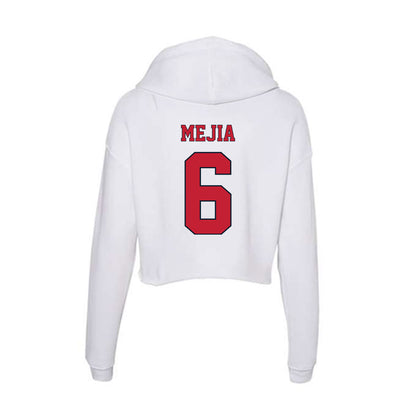 St. Johns - NCAA Women's Volleyball : Katianna Mejia - Women's Crop Fleece Hooded Sweatshirt-1