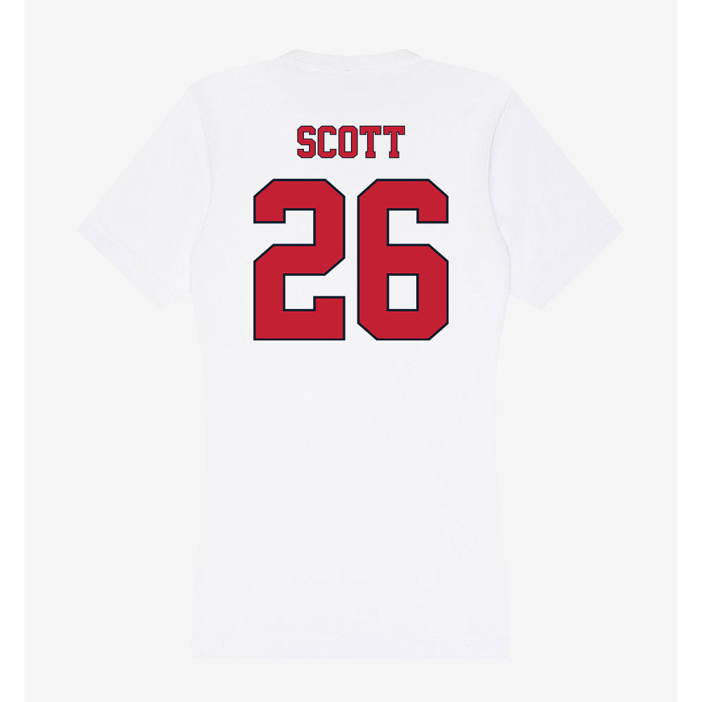 St. Johns - NCAA Softball : Jacqueline Scott - Women's V-Neck T-Shirt-1