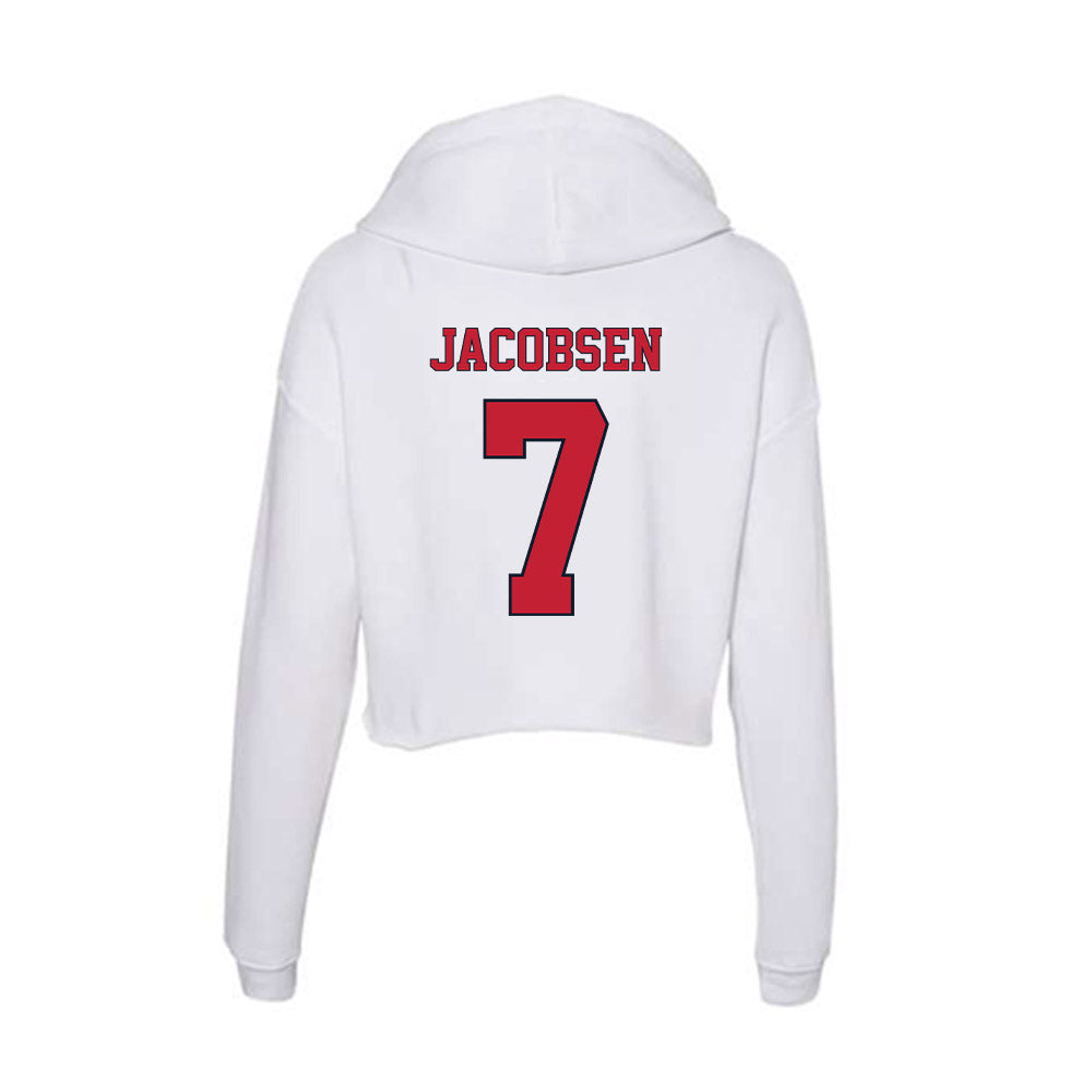 St. Johns - NCAA Baseball : Robert Jacobsen - Women's Crop Fleece Hoodie-1