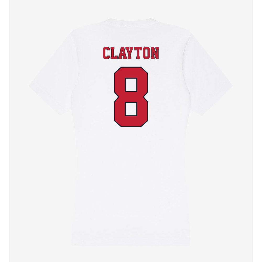 St. Johns - NCAA Women's Volleyball : Shiloh Clayton - Women's V-Neck T-Shirt-1