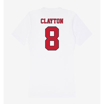 St. Johns - NCAA Women's Volleyball : Shiloh Clayton - Women's V-Neck T-Shirt-1
