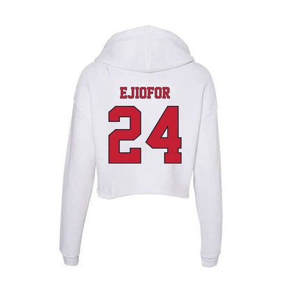 St. Johns - NCAA Men's Basketball : Zuby Ejiofor - Women's Crop Fleece Hoodie-1