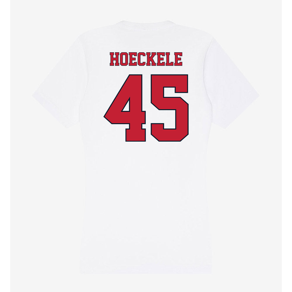 St. Johns - NCAA Baseball : Evan Hoeckele - Women's V-Neck T-Shirt-1