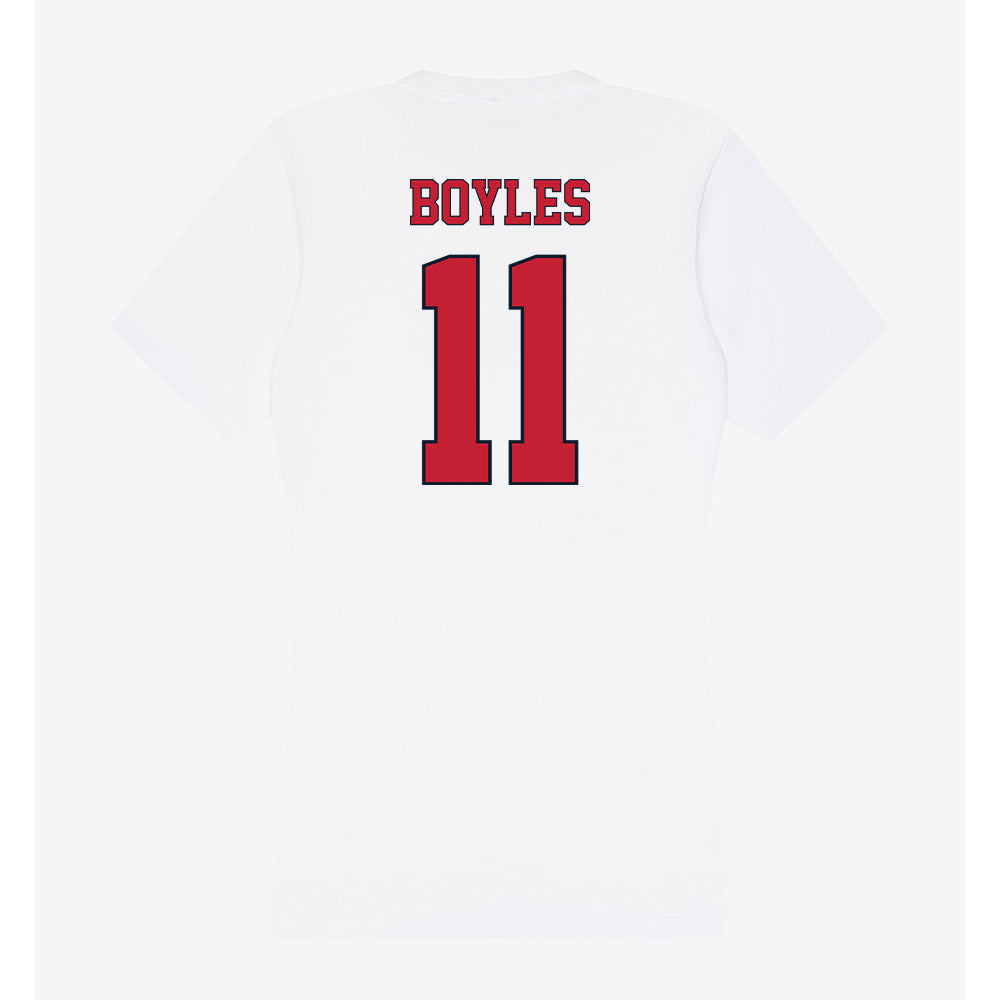 St. Johns - NCAA Women's Volleyball : Brooke Boyles - Women's V-Neck T-Shirt-1