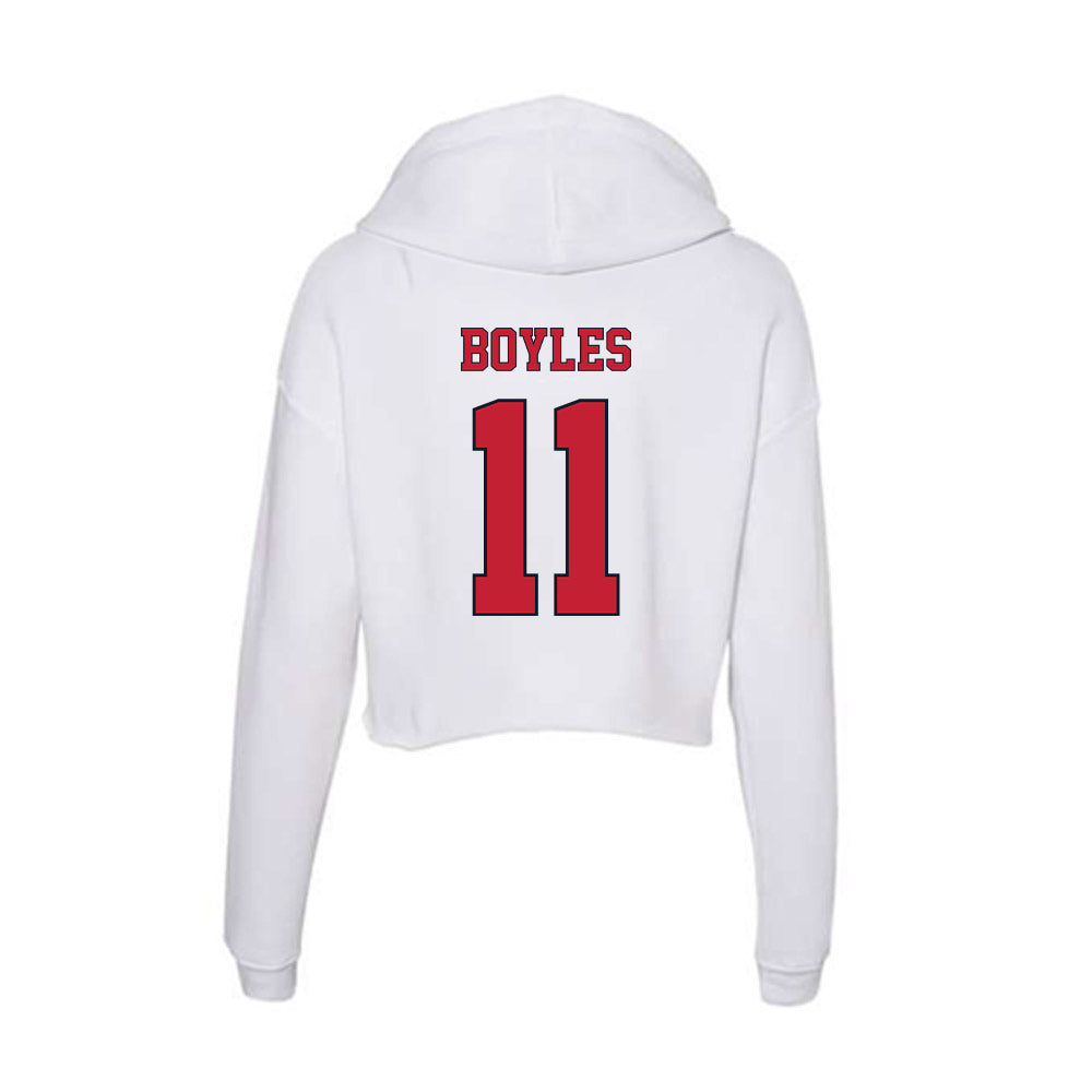 St. Johns - NCAA Women's Volleyball : Brooke Boyles - Women's Crop Fleece Hoodie-1