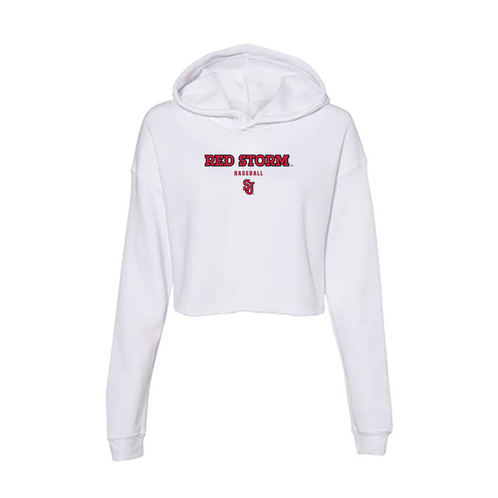 St. Johns - NCAA Baseball : Nick Romer - Women's Crop Fleece Hoodie-0