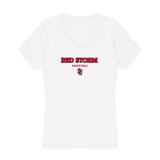 St. Johns - NCAA Men's Basketball : Dillon Mitchell - Women's V-Neck T-Shirt-0