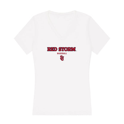 St. Johns - NCAA Baseball : Kyle Chase - Women's V-Neck T-Shirt-0