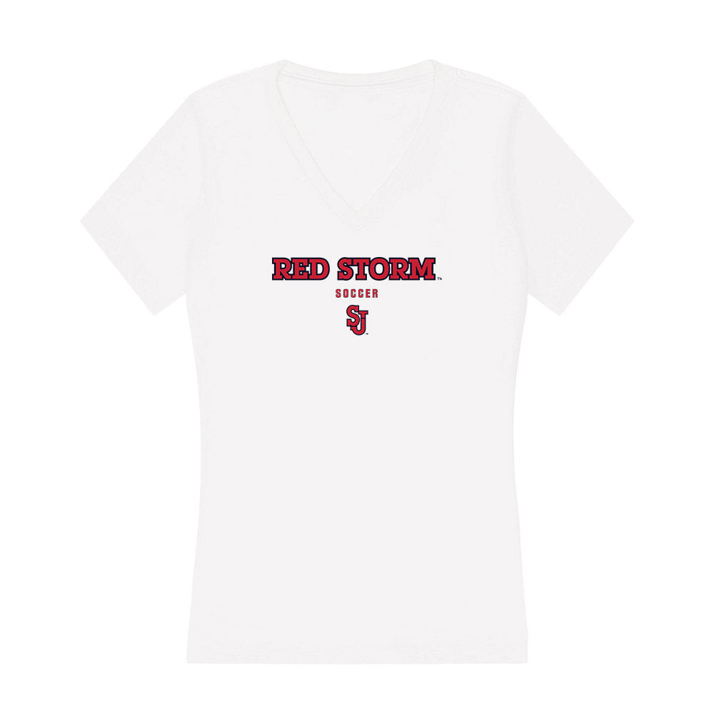 St. Johns - NCAA Men's Soccer : Jace Sais - Women's V-Neck T-Shirt-0