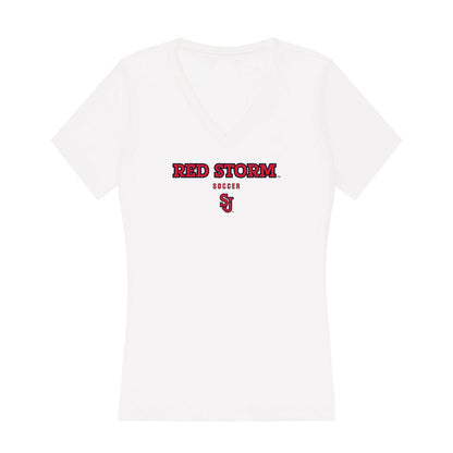 St. Johns - NCAA Men's Soccer : Jace Sais - Women's V-Neck T-Shirt-0