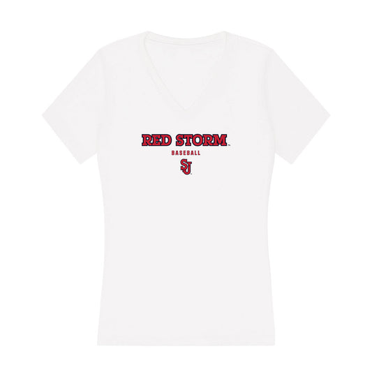 St. Johns - NCAA Baseball : Thomas Harding - Women's V-Neck T-Shirt-0