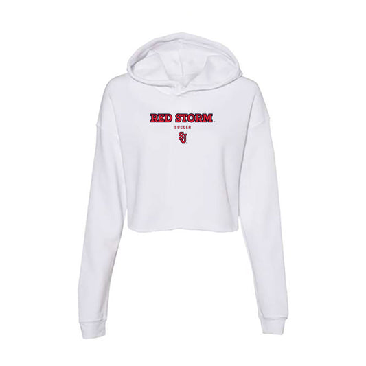 St. Johns - NCAA Women's Soccer : Carly Schuler - Women's Crop Fleece Hooded Sweatshirt-0