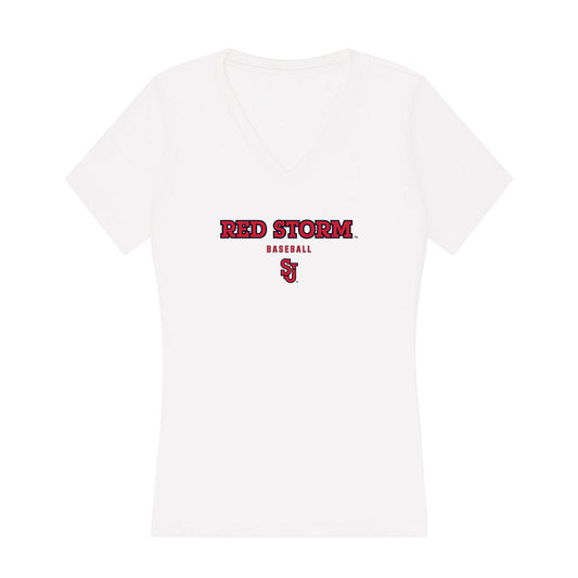 St. Johns - NCAA Baseball : Brady Clark - Women's V-Neck T-Shirt-0