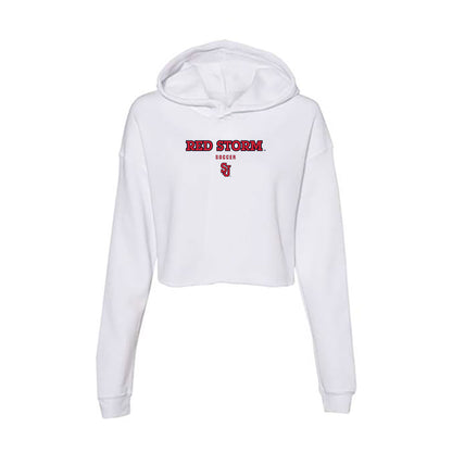 St. Johns - NCAA Men's Soccer : Ander Gonzalez - Women's Crop Fleece Hoodie-0
