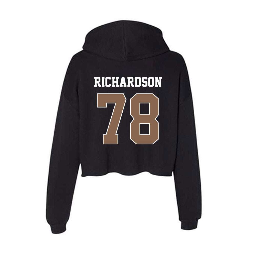 Coastal Carolina - NCAA Football : Daughtry Richardson - Women's Crop Fleece Hoodie-1
