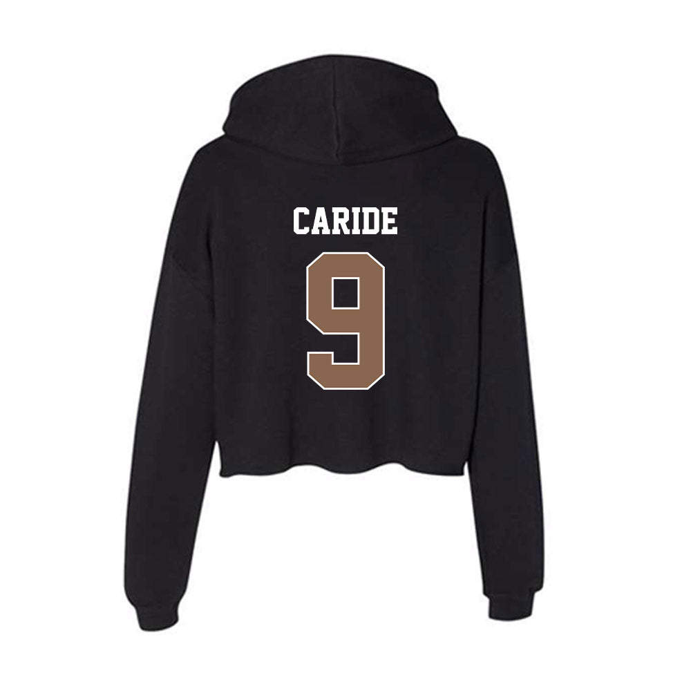 Coastal Carolina - NCAA Men's Soccer : Mateo Caride - Women's Crop Fleece Hooded Sweatshirt-1