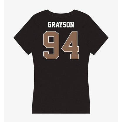 Coastal Carolina - NCAA Football : Donovan Grayson - Women's V-Neck T-Shirt-1