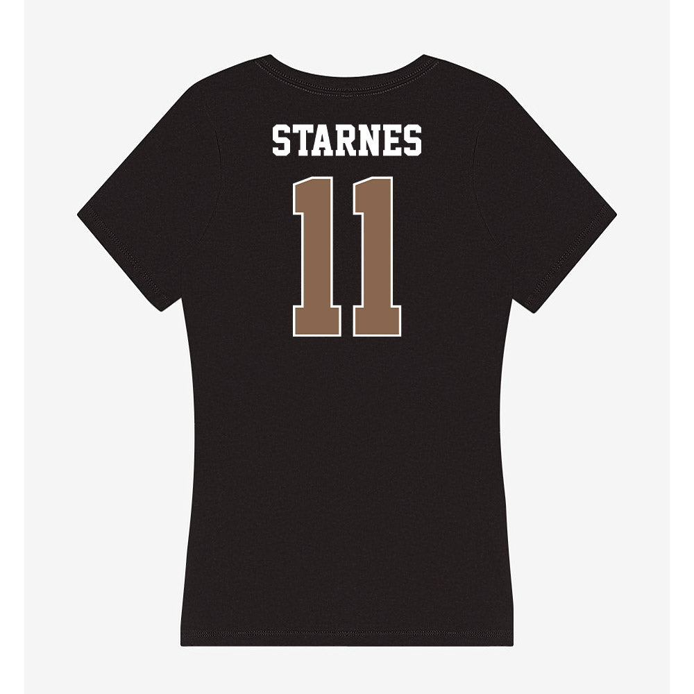 Coastal Carolina - NCAA Football : Braxton Starnes - Women's V-Neck T-Shirt-1