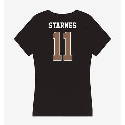 Coastal Carolina - NCAA Football : Braxton Starnes - Women's V-Neck T-Shirt-1
