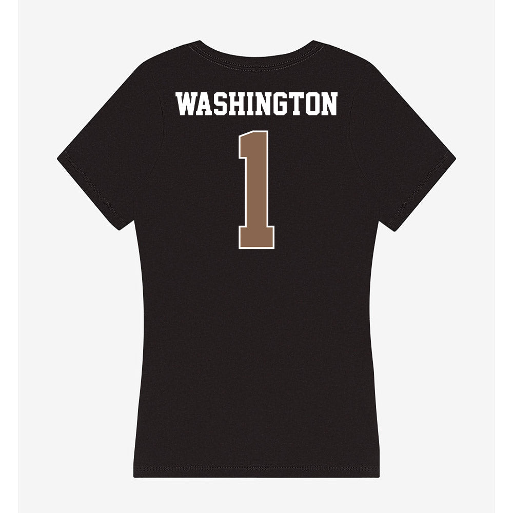 Coastal Carolina - NCAA Football : Robby Washington - Women's V-Neck T-Shirt-1