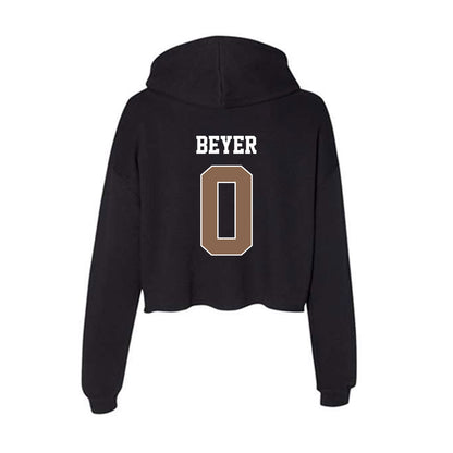 Coastal Carolina - NCAA Women's Basketball : Audrey Beyer - Women's Crop Fleece Hooded Sweatshirt-1