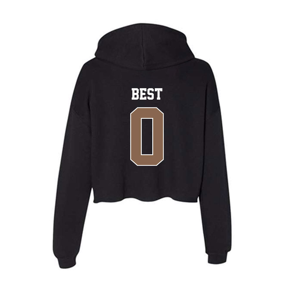 Coastal Carolina - NCAA Women's Soccer : Haley Best - Women's Crop Fleece Hooded Sweatshirt-1