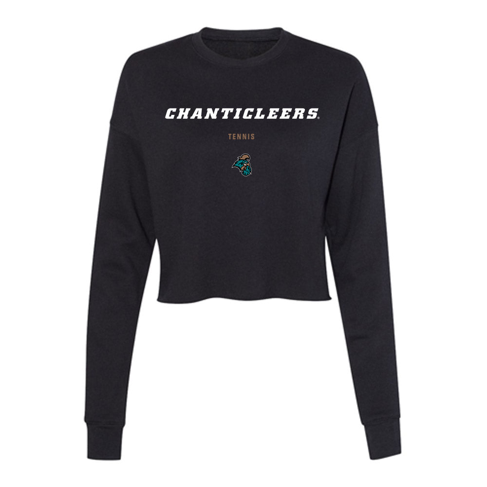 Coastal Carolina - NCAA Women's Tennis : Aida Mitrache - Women's Cropped Crew Fleece-0
