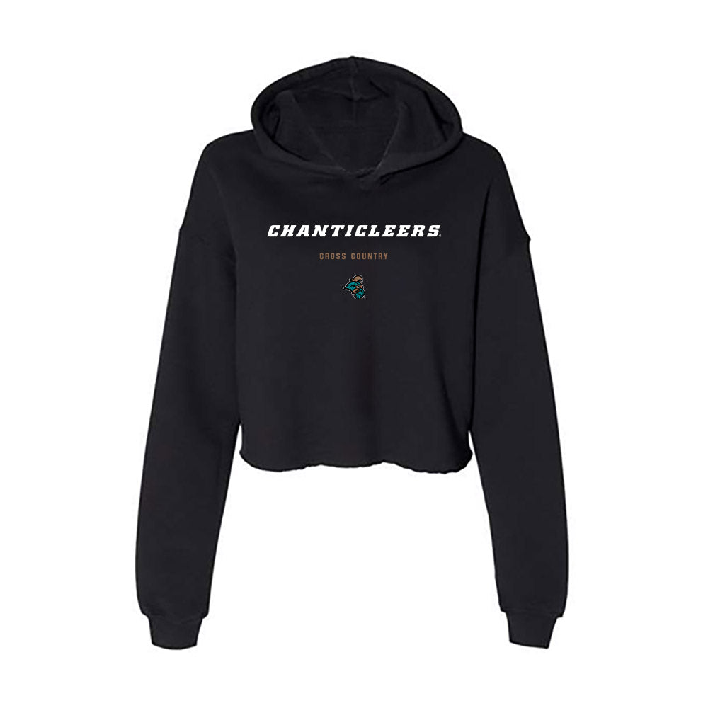 Coastal Carolina - NCAA Men's Cross Country : Adam Groves - Women's Crop Fleece Hoodie-0