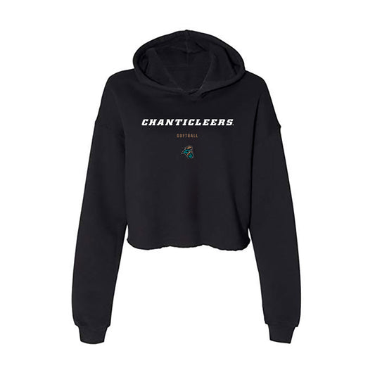 Coastal Carolina - NCAA Softball : Leah Kendall - Women's Crop Fleece Hoodie-0