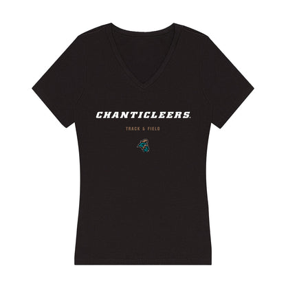 Coastal Carolina - NCAA Women's Track & Field : Kiki Stucker - Women's V-Neck T-Shirt-0