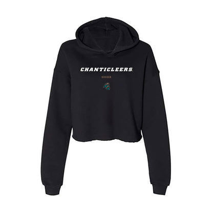 Coastal Carolina - NCAA Men's Soccer : Mateo Caride - Women's Crop Fleece Hooded Sweatshirt-0