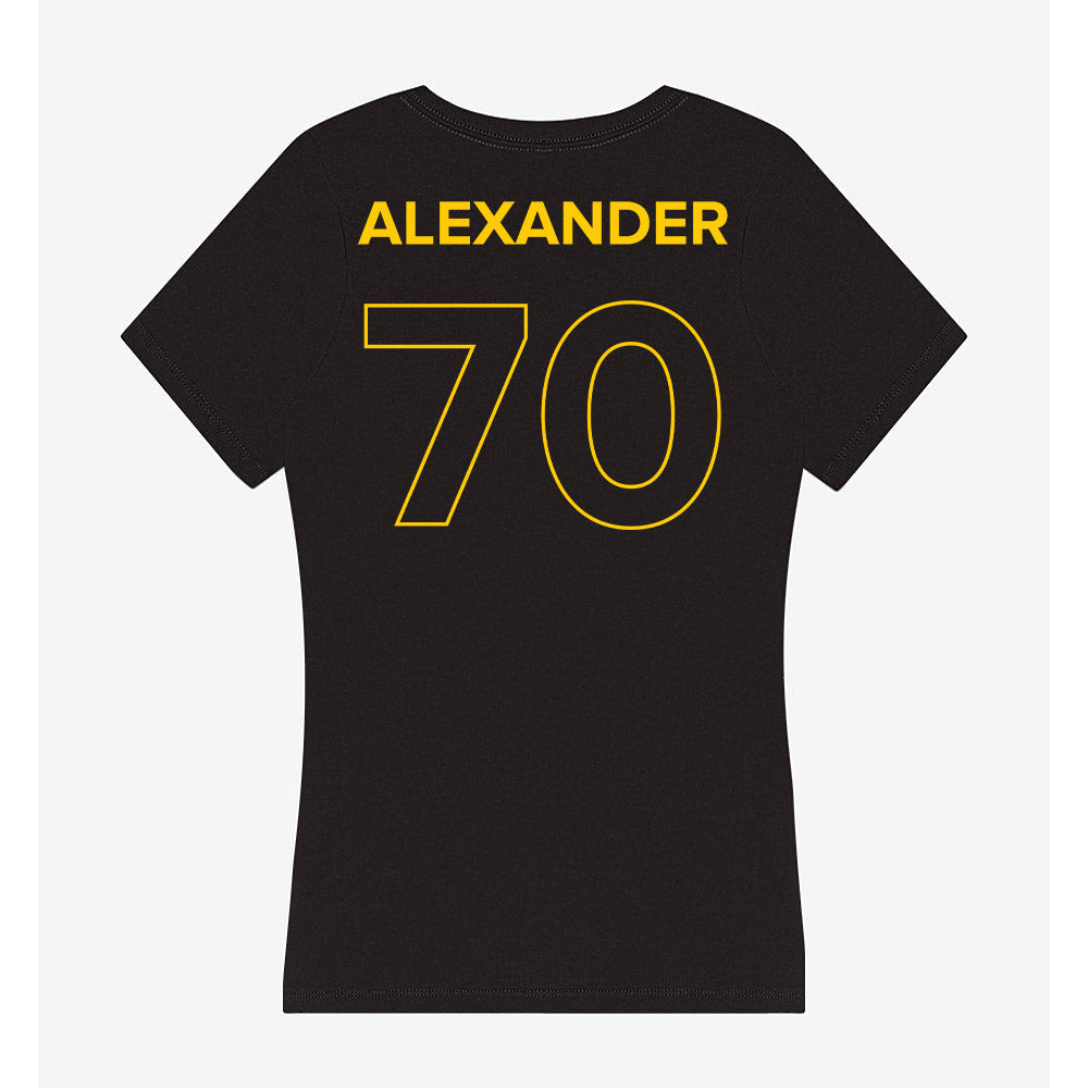 Towson - NCAA Football : T'Khi Alexander - Women's V-Neck T-Shirt-1
