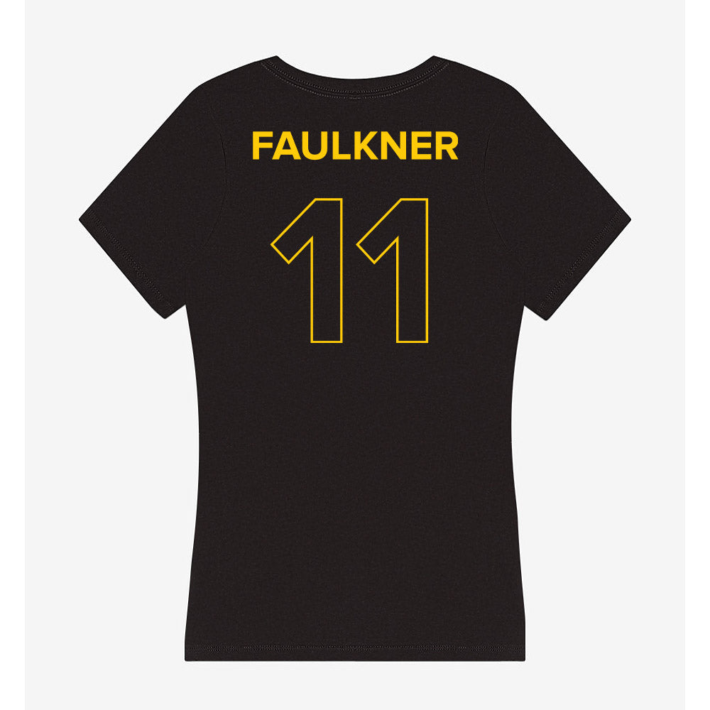 Towson - NCAA Football : Peyton Faulkner - Women's V-Neck T-Shirt-1