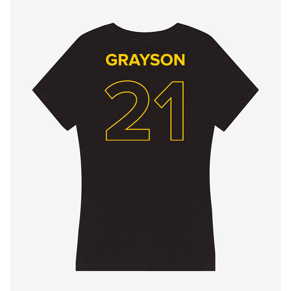 Towson - NCAA Football : Kyron Grayson - Women's V-Neck T-Shirt-1