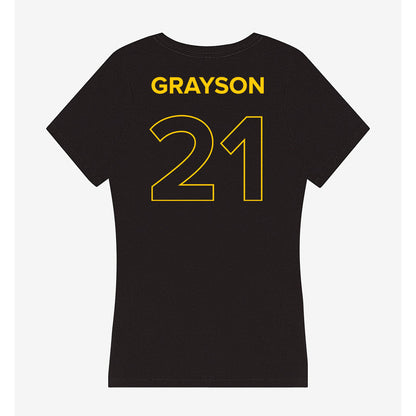 Towson - NCAA Football : Kyron Grayson - Women's V-Neck T-Shirt-1