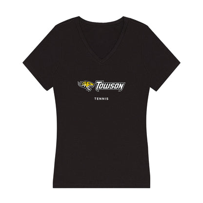 Towson - NCAA Women's Tennis : Chloe Courtnage - Women's V-Neck T-Shirt-0