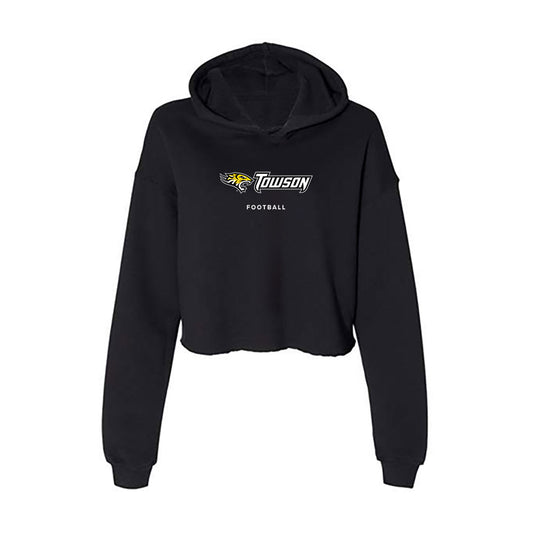 Towson - NCAA Football : Kobe Ellis - Women's Crop Fleece Hooded Sweatshirt-0