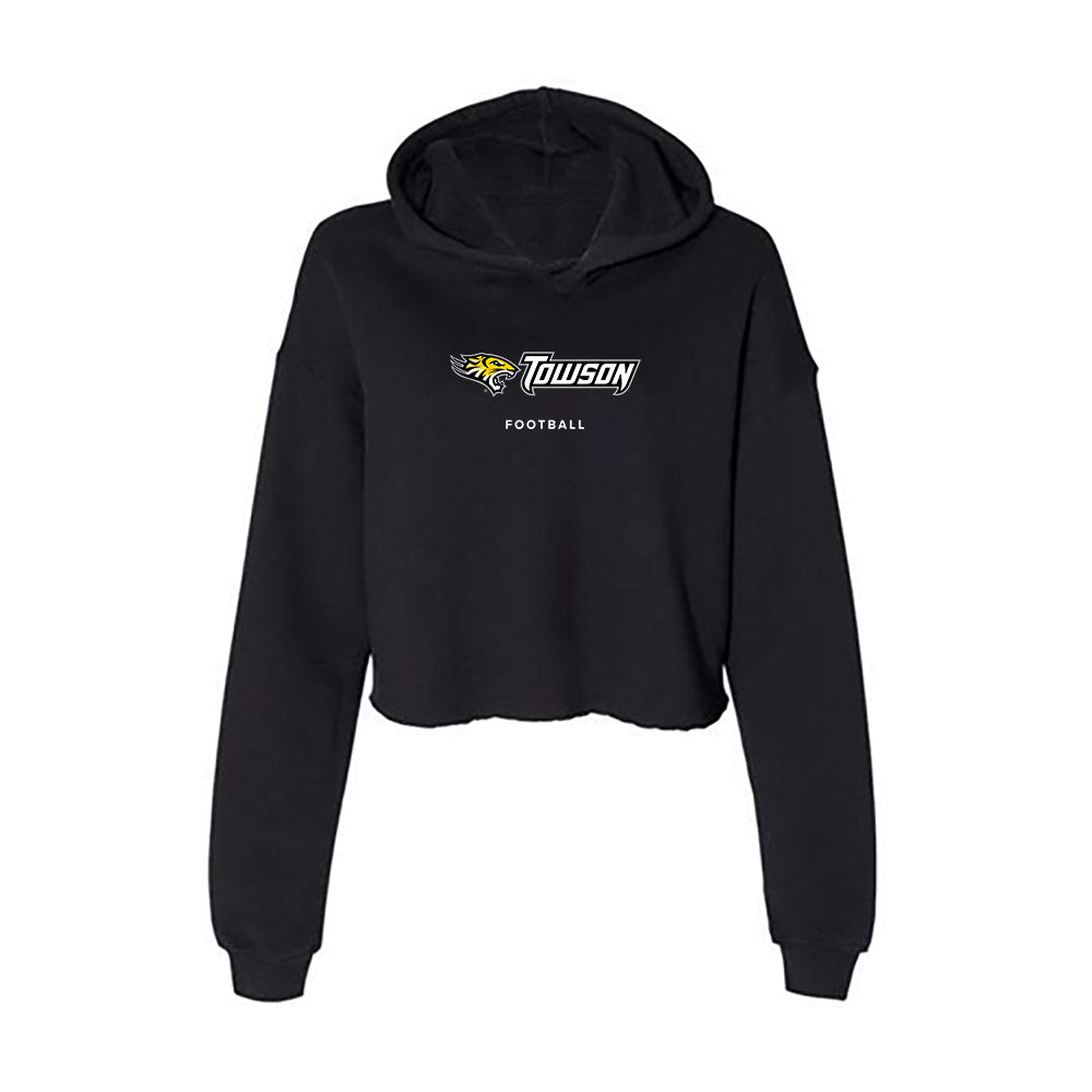 Towson - NCAA Football : Dan Volpe - Women's Crop Fleece Hoodie-0