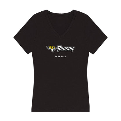 Towson - NCAA Baseball : Jacob Whiteman - Women's V-Neck T-Shirt-0