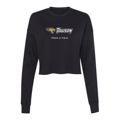 Towson - NCAA Women's Track & Field : Princess Asante - Women's Cropped Crew Fleece-0