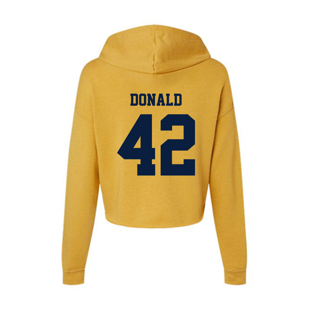 AU - NCAA Women's Basketball : Mia Donald - Women's Crop Fleece Hoodie-1
