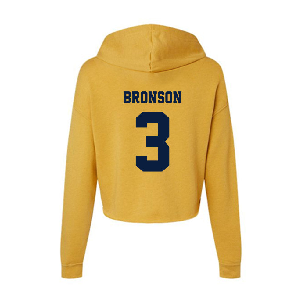 AU - NCAA Football : DJ Bronson - Women's Crop Fleece Hooded Sweatshirt-1